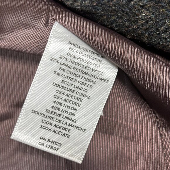 Banana Republic Wool Blend Tweed Herringbone Blazer Sport Coat w/Elbow Patch 44R - Picture 8 of 15